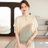Elegant Summer Ice Silk T-Shirt for Women: Stylish Short-Sleeve Blouse for Middle-Aged and Elderly Ladies - 2026