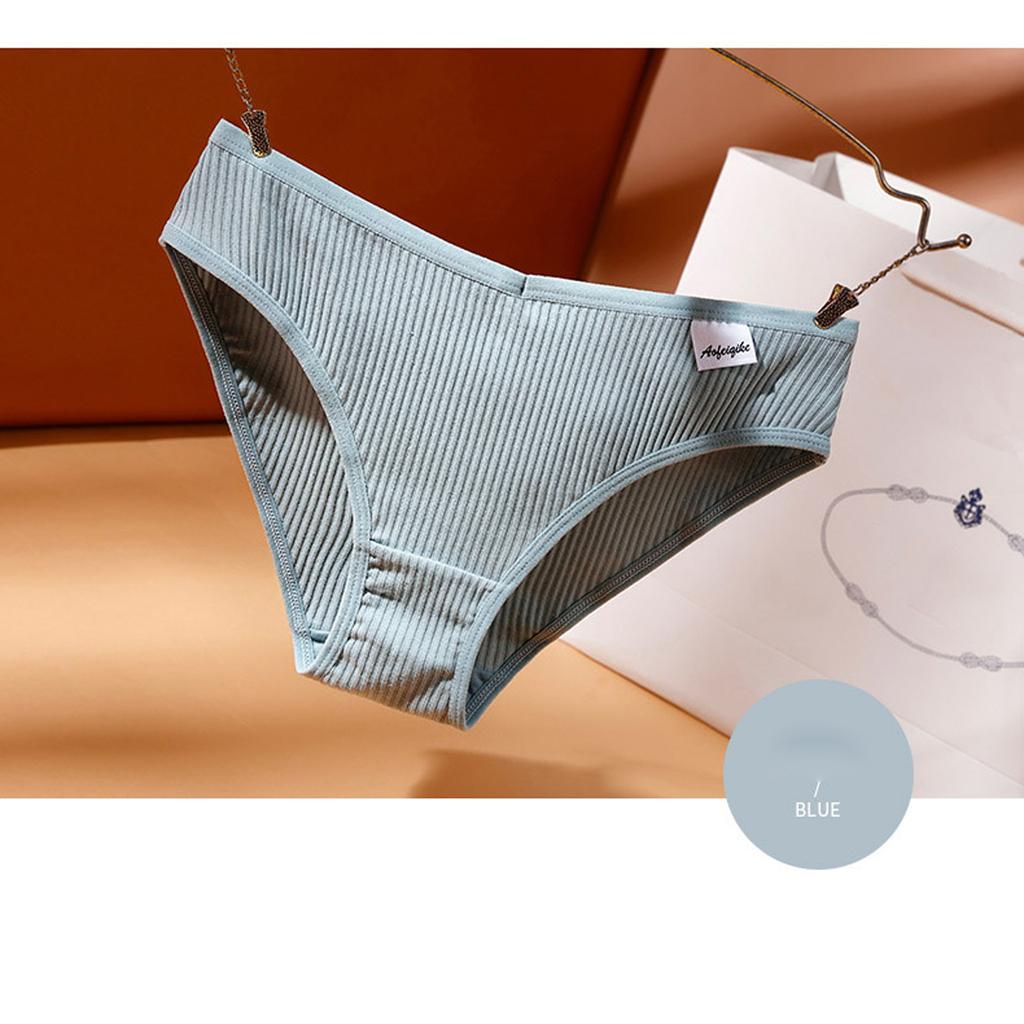 Women Mid Waist Body Solid Lace Underwear Knickers Bikini Underpants