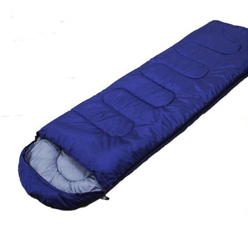 

Новый открытый термоспальник-конверт с капюшоном для путешествий, кемпинга, сохраняющий тепло, спальные мешки, ленивый мешок темно-синий