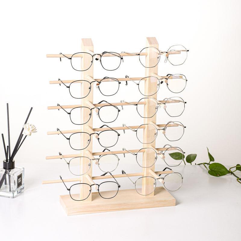 Schmuckhalter für 1 Stück Brillen Vitrine Einlagiges Holz Sonnenbrillen Displayständer Regal Brillen Ausstellungsständer