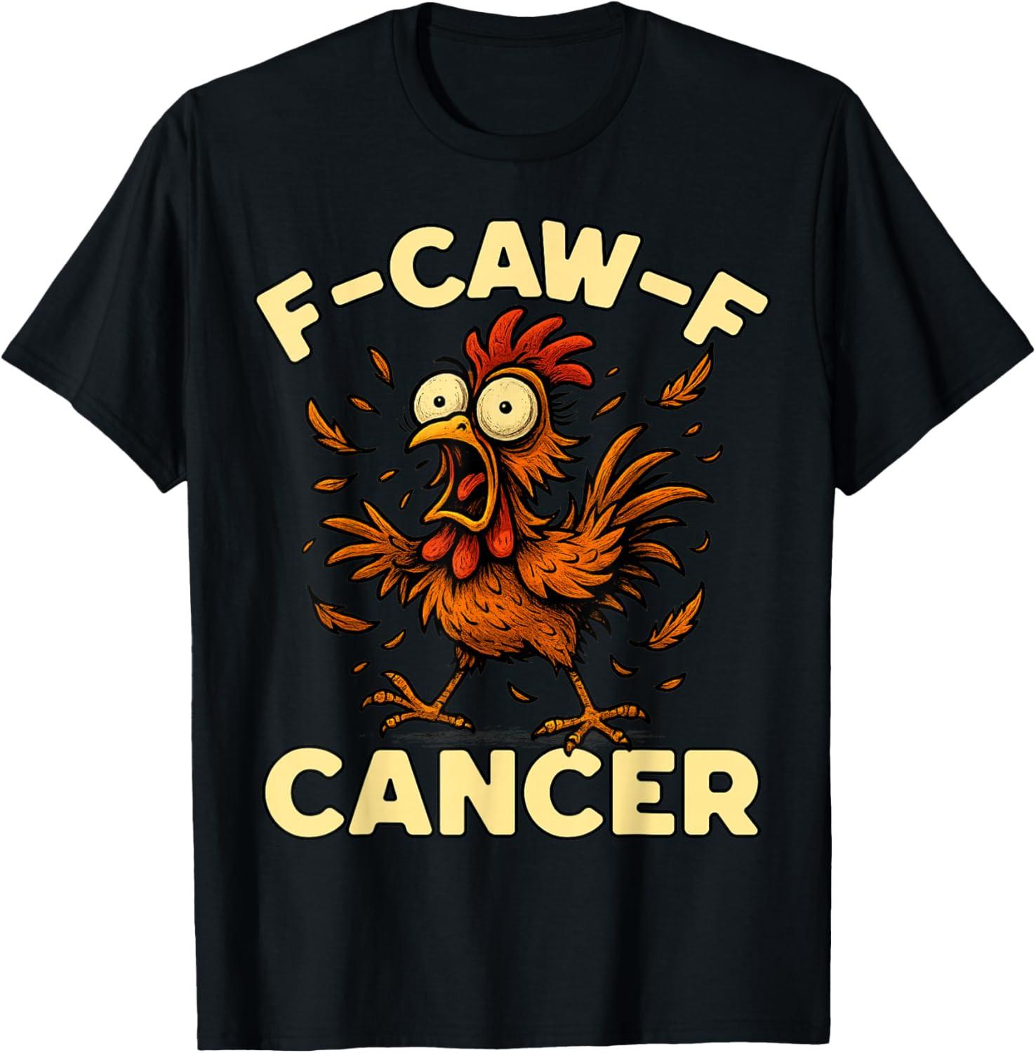 F-Caw-F Rooster Meme Funny Chicken Humor Joke FCAWF Cancer T Shirt S разноцветный