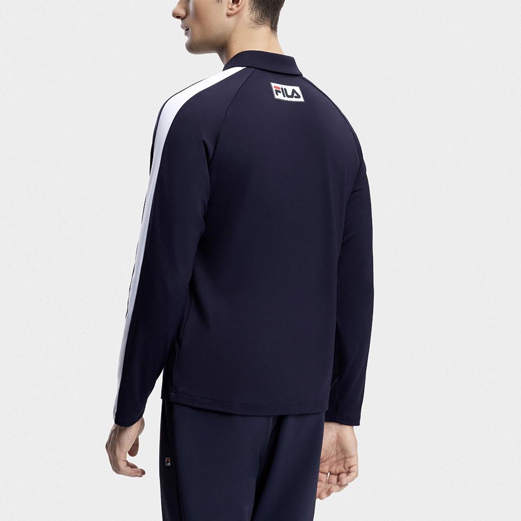 FILA Polo Shirts Men's Royal Blue Polo Collar Moderate Straight Fit A11M343217F-NV