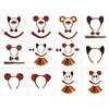 Kids Animal Costume Set with Headband Tail Bowtie Nose Skirt Halloween Animal Dress Up Outfit Costume Accessory