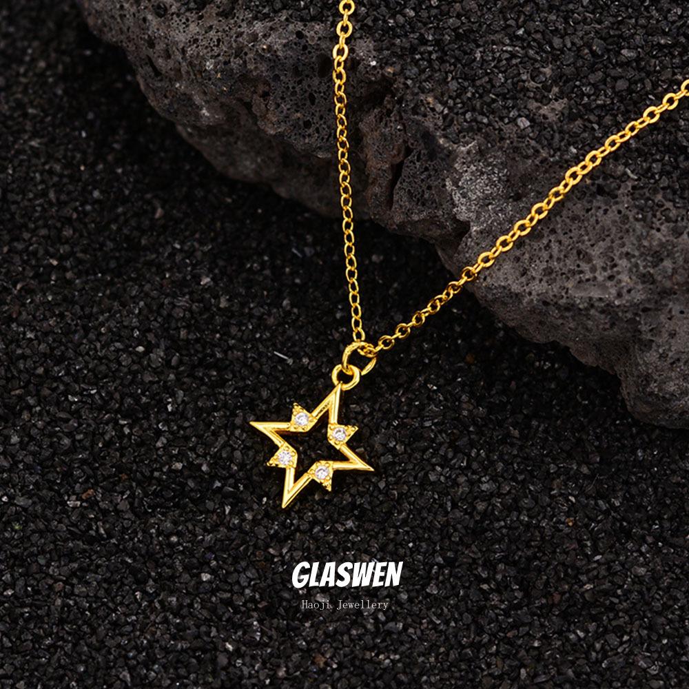 Niche Design Sense Zircon Star Necklace Female Versatile Temperament Light Luxury Exquisite Collarbone Chain Neck Chain Accessories