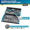 HAZET 2200SC-32 Bit Set, 59-piece, 1/4-inch (6.3mm), Smart Case, Magnetic Closure, Torx/Hex/Phillips/Slotted, Chrome Vanadium Steel, Foldable, Compact