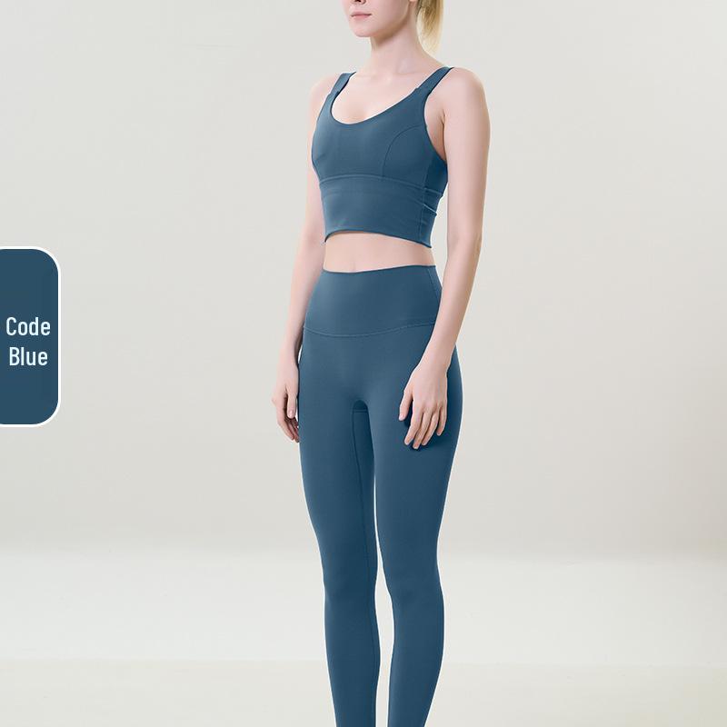 

Элегантный евро-американский сексуальный комплект для йоги с открытой спиной: Брюки с высокой талией и эффектом подтяжки бедер для женщин Medium