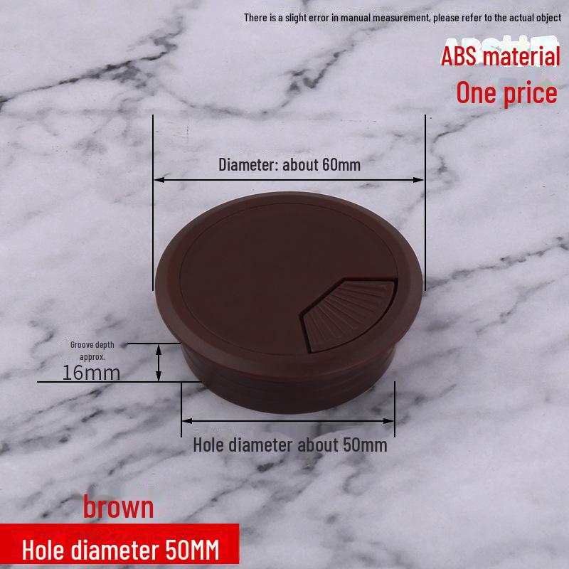 ABS Round Wire Desk Grommet Cover for Desktop Cable Management and Furniture Cabinet Hardware.