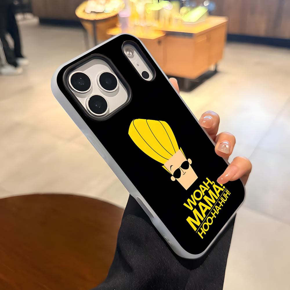 Johnny Bravo Anime Phone Case For IPhone 17 Air 16 E 15 14 Plus 13 12 11 Pro Max Jelly 2 In 1 Protective Case
