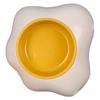 Pet Bowl Cute Large Capacity Prevent Slip Plastic Cat Dog Food Bowl for Indoor Feeding White Single Bowl