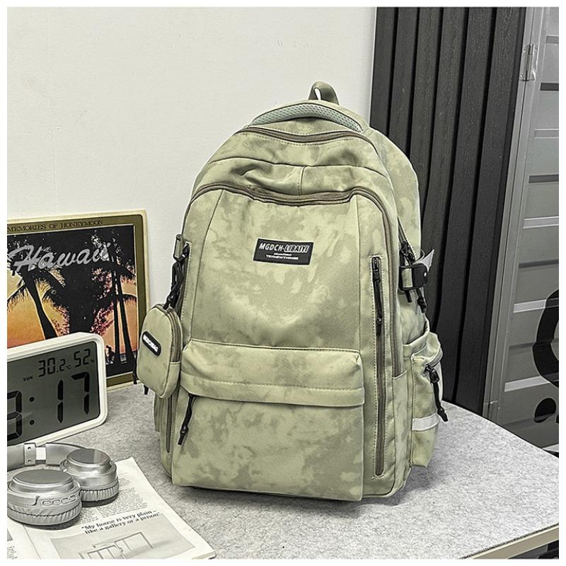 School bag couple Korean version ins solid color college style casual versatile backpack junior high school student large capacity backpack