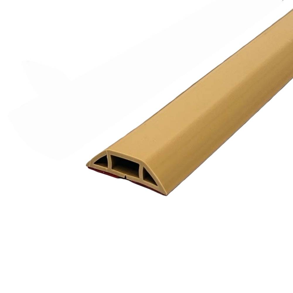 1pc 118.11inX1.57in Floor Cable Cover PVC Cord Protector Hider Power Cable Sleeves Wall Electric Wire Duct Slot Cable Manage