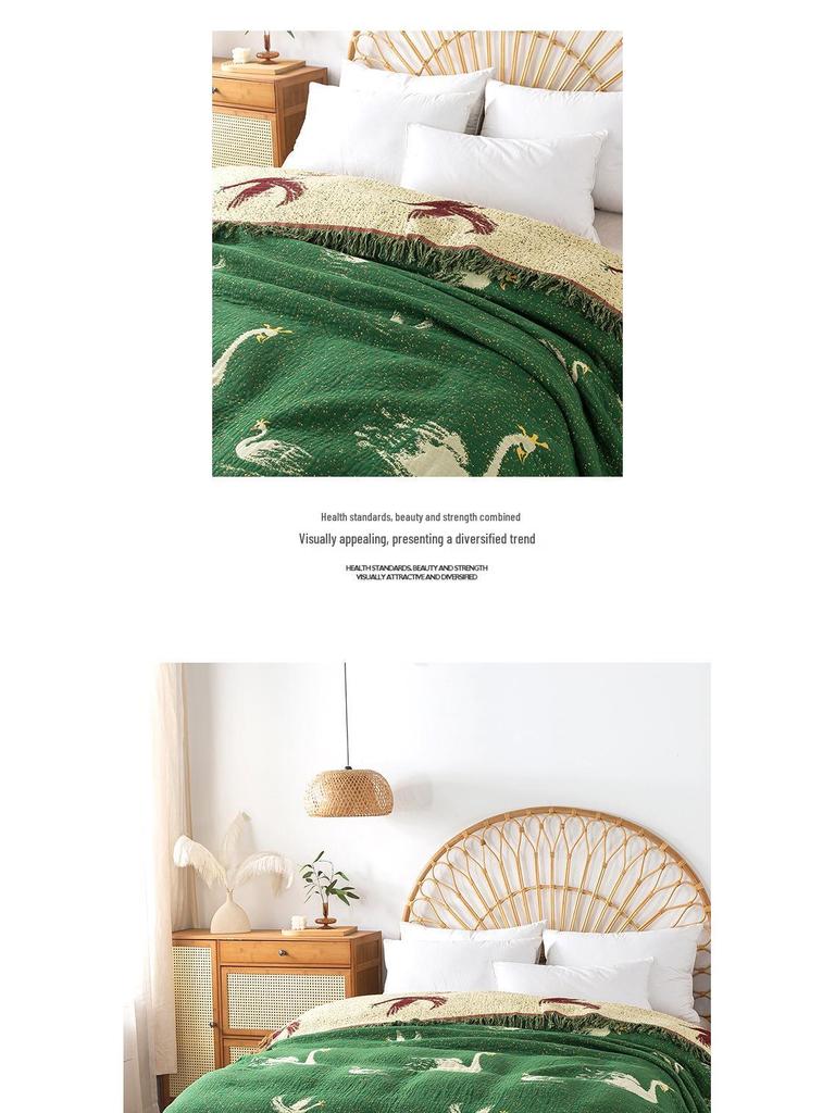 Pure Cotton Extra Large Thick Gauze Blanket - Summer Nap Cover & Sofa Towel