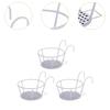 3 Pieces Hanging Planters Basket Home Railing Round Hanging Railing Planter