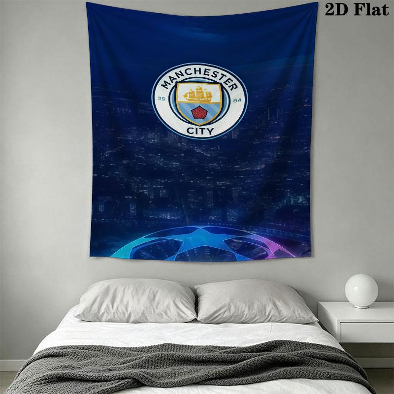 Etihad MCFC GroundWall Hanging Printed Fabric Blanket Decorative Tapestries for Bedroom Living Room Home Decor