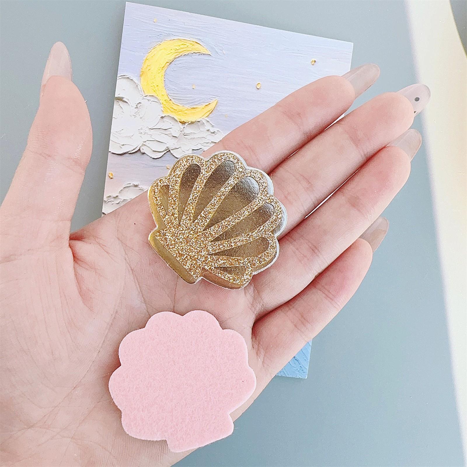 

10 шт. 40*40 мм блестящие аппликации из искусственной кожи с подкладкой для украшения торта своими руками, головные уборы, зажимы, банты, аксессуары, декоративные нашивки One Size жёлтый