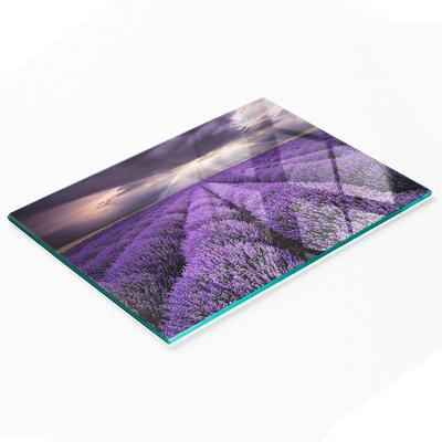 Multifunctional Decorative Kitchen Board Hardened Lavender Field 80x52 Cm