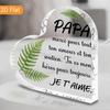 "I Love You Dad" Inscription - Heart-Shaped, Living Room & Desk Decor, Father's Day Gift for Dad, Classic Year-Round Present, Nurseries, Home Desk Li