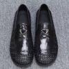Light luxury men's shoes 2025 summer new hand-woven hollow breathable casual leather shoes men's one-pedal loafers