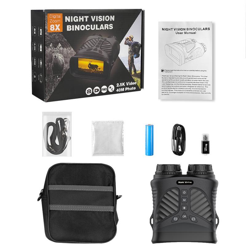Prodáváme binokulární zařízení pro noční vidění 2,5K HD infračervený digitální lovecký kempingový dalekohled Venkovní noční vidění s 8x zoomem
