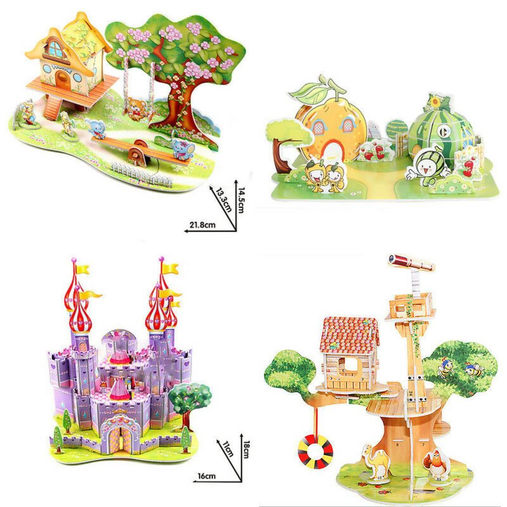 Kinder 3D Puzzle Papier DIY Lernspielzeug Kreatives Bauset für Kinder