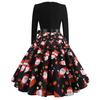 Retro Christmas Bestseller Long Sleeve Round Neck Dress