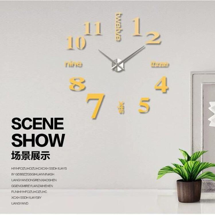 Wanduhr 3D-Spiegelaufkleber Home Interior Design