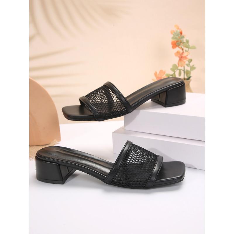 Casual Women'S Flat Sandals Women'S Low Heeled Sandals with Open Toes Square Toes and Thick Stretch Strap Women'S Dress Sandals