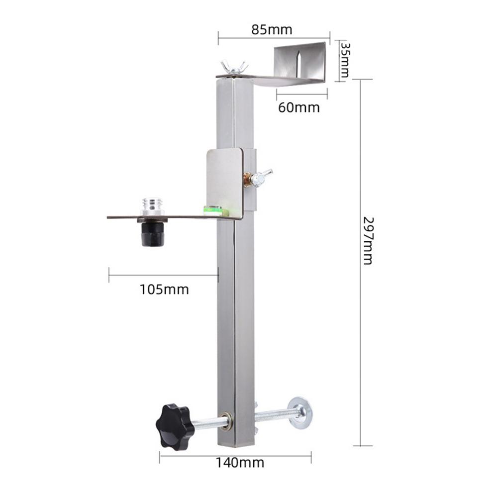 Suport de nivel montat pe perete pentru nivel cu laser infraroșu cu cardan de ridicare, suport reglabil din oțel inoxidabil cu suport de ridicare cu tijă de suport