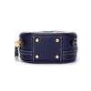 TORY BURCH Tang Liboqi T Monogram presbyopia printed compact jacquard leather round cake bag crossbody bag mini women's navy blue 88027-405