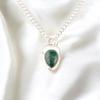Natural Malachite Gemstone 925 Sterling Silver Jewelry Handmade Girls Pendant PP-56-30