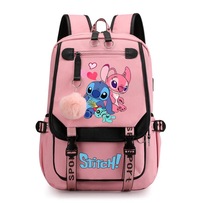 Cartoon Schoolbag Junior High School Student High School Student With Usb Multi-Function Student Schoolbag