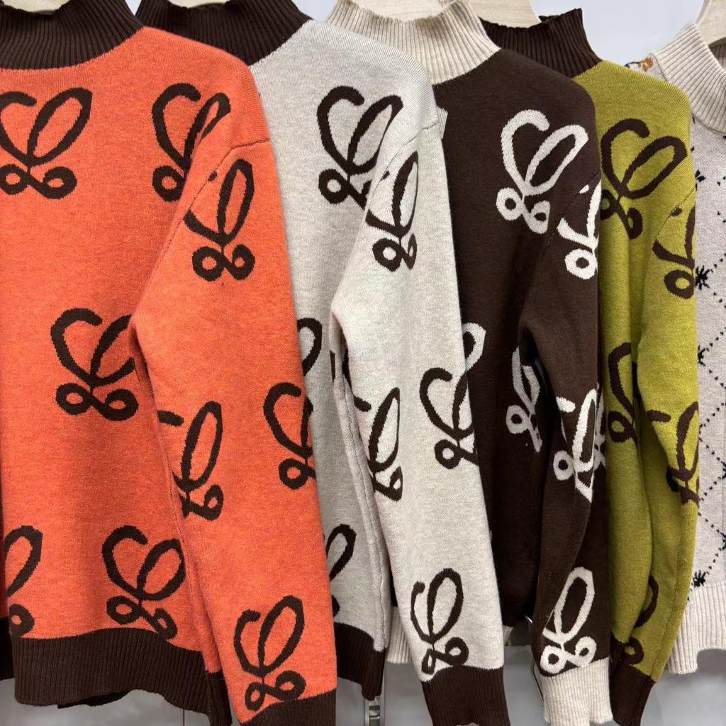 Autumn Winter Fashion Casual Semi High Neck Pullover Sweater Knit Top Loose Slim Fit Women Pullover