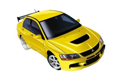 1/24 Inch-Up Series No. 329 Mitsubishi Lancer Evolution IX GSR (with GT Wing) Plastic Model
