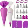 21/33/40pcs Silicone Decorating Bag Stainless Steel Decorating Tip Set Cake Decorating Nozzle Kitchen DIY Cake Baking Tools