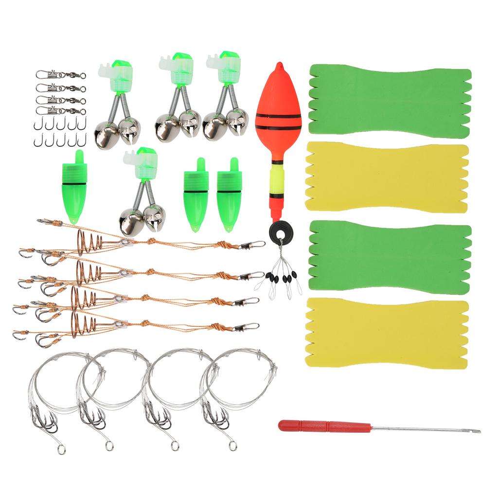 Portable Fishing Gear Set Line Board Lure Bait Hook Detacher Small Bell Tackle Kit Fishing Accessories