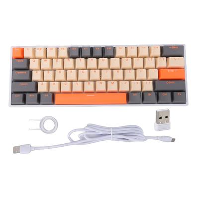 3 Mode Wireless RGB Mechanical Keyboard BT 2.4Ghz Wired Gaming Keyboard Compact 61 Key 3000mAh Battery Blue Switch