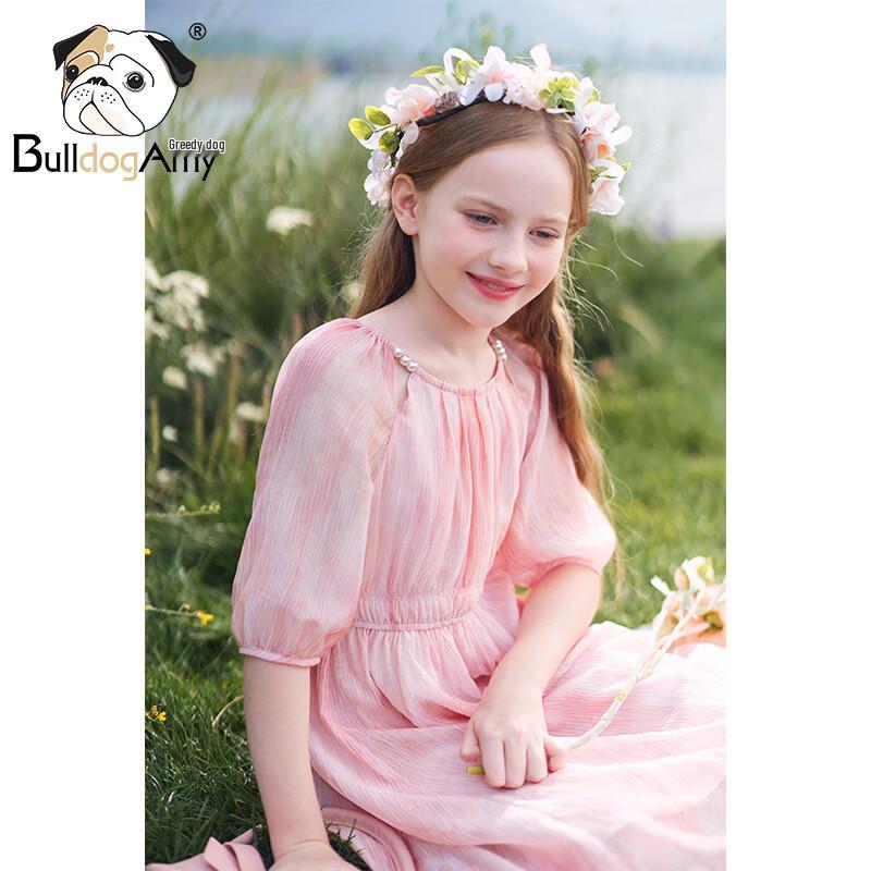 CHANZUIGOU Kids  Pink Resort Beach Dress 150