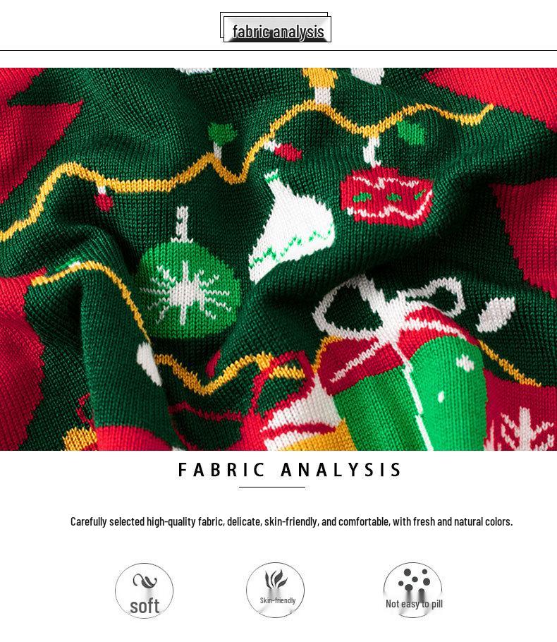 2025 Kids' Winter Christmas Tree Sweater - Boys & Girls Knit Pullover Base Layer
