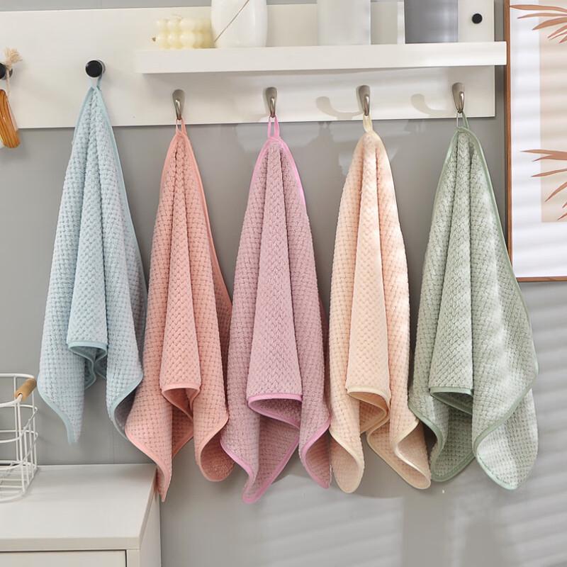 GPPNKC Coral Fleece Absorbent Hair & Face Towel - 5 Pack