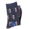 Trendy Little Bear Mid-Calf Women's Cotton Socks for Spring and Autumn