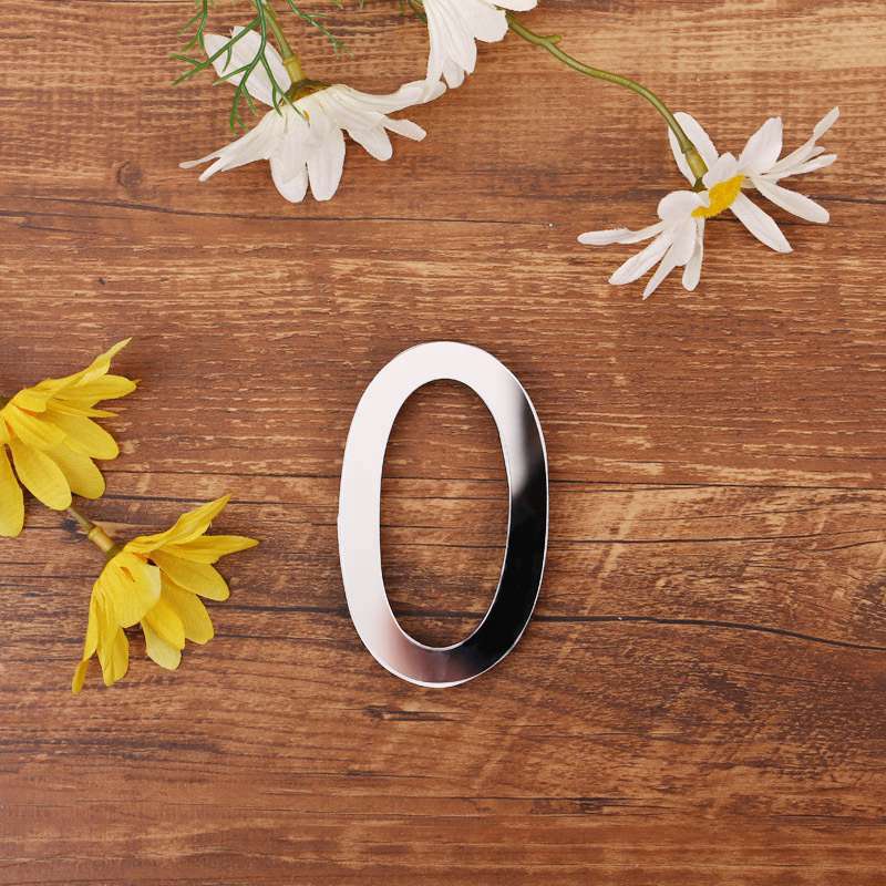 Home Decoration Acrylic Cross-Border Hot Wall Stickers Letters Creative Arabic Numerals Decorative Mirror Word Eva