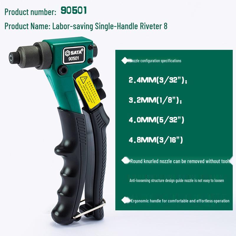 

Industrial Grade Labor-Saving Manual Rivet Gun for Pop and Core Rivets, Professional Tool.