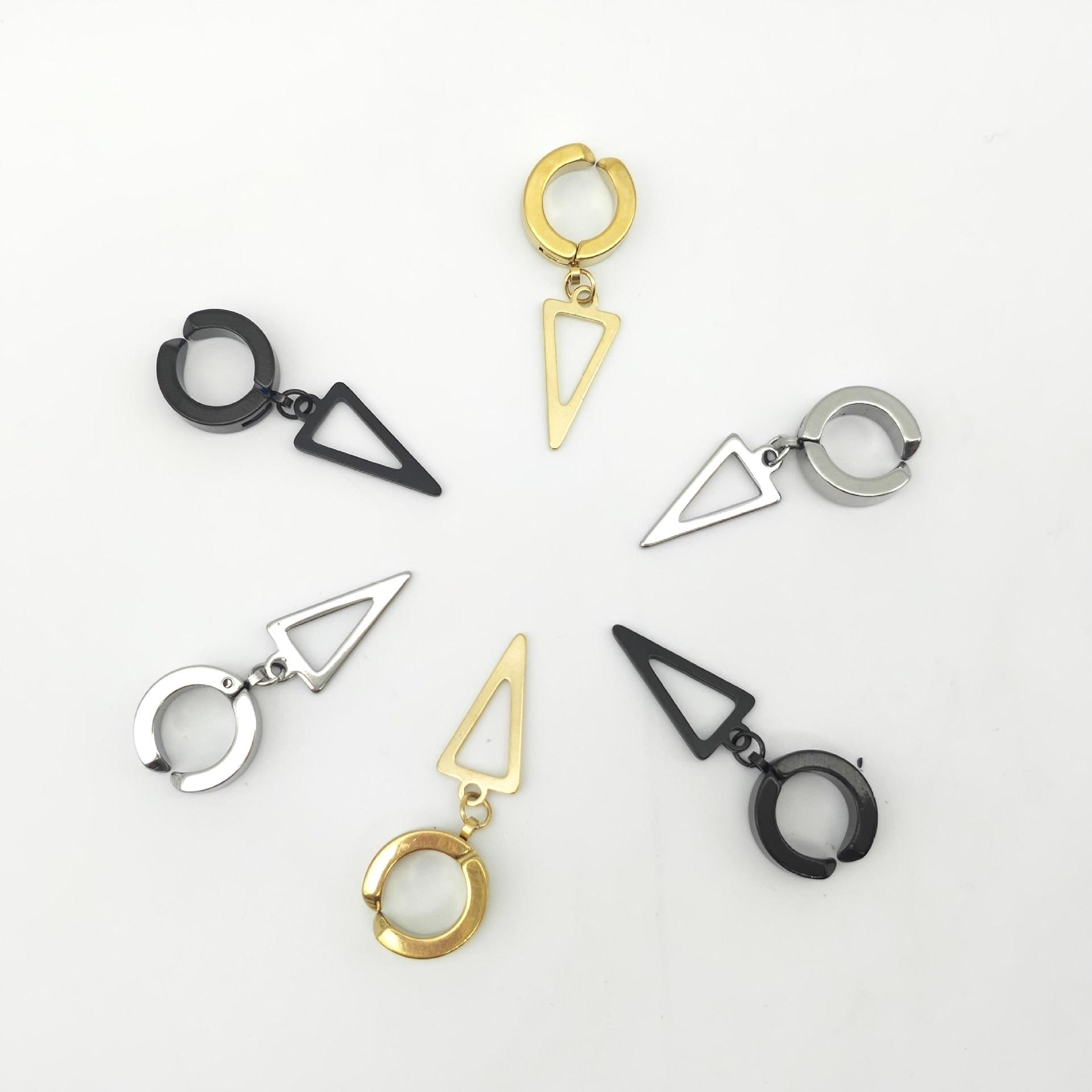 

Панк серьги-треугольники Silver 1 pair