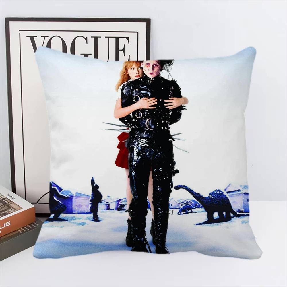 Edward Scissorhands Movie Pillow Case Square Pillow Bedroom Sofa Leisure Comfort Cushion Home Decoration