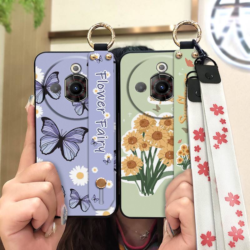 Fashion Design Waterproof Phone Case For ZTE Nubia Focus Pro 5G Dirt-resistant Kickstand Lanyard Anti-dust Protective