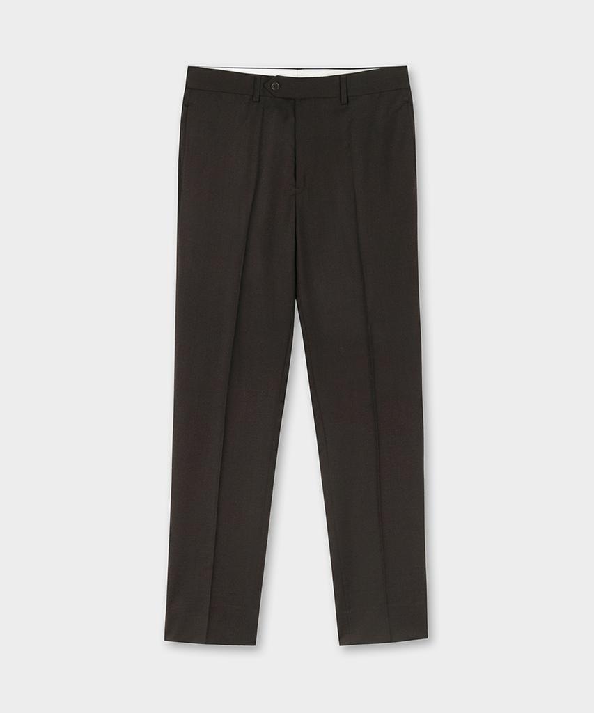 BROOKS BROTHERS Classic Fit Flannel Trousers (Brown) (Bbptmf54554Ef)