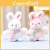 Plush Rabbit Scarf Doll Keychain Toy Animal Pendant Backpack Decoration Gift