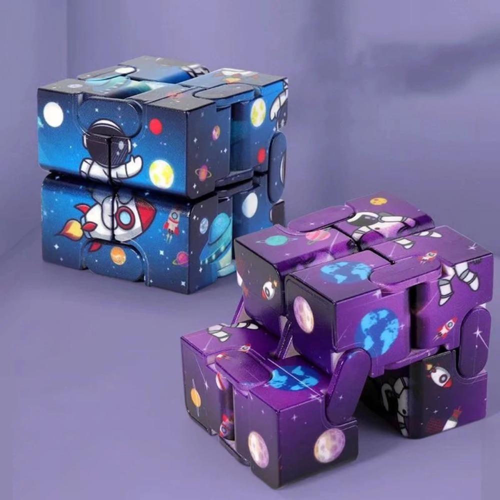Infinity Magic Cube Hvězdná obloha Čtvercové puzzle Hračky Čtyřrohé bludiště Hračky Děti Dospělí Dekomprese Relaxační Ruční pro ADD