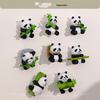 Cute 3D Panda & Bamboo Refrigerator Magnet - 1 Piece