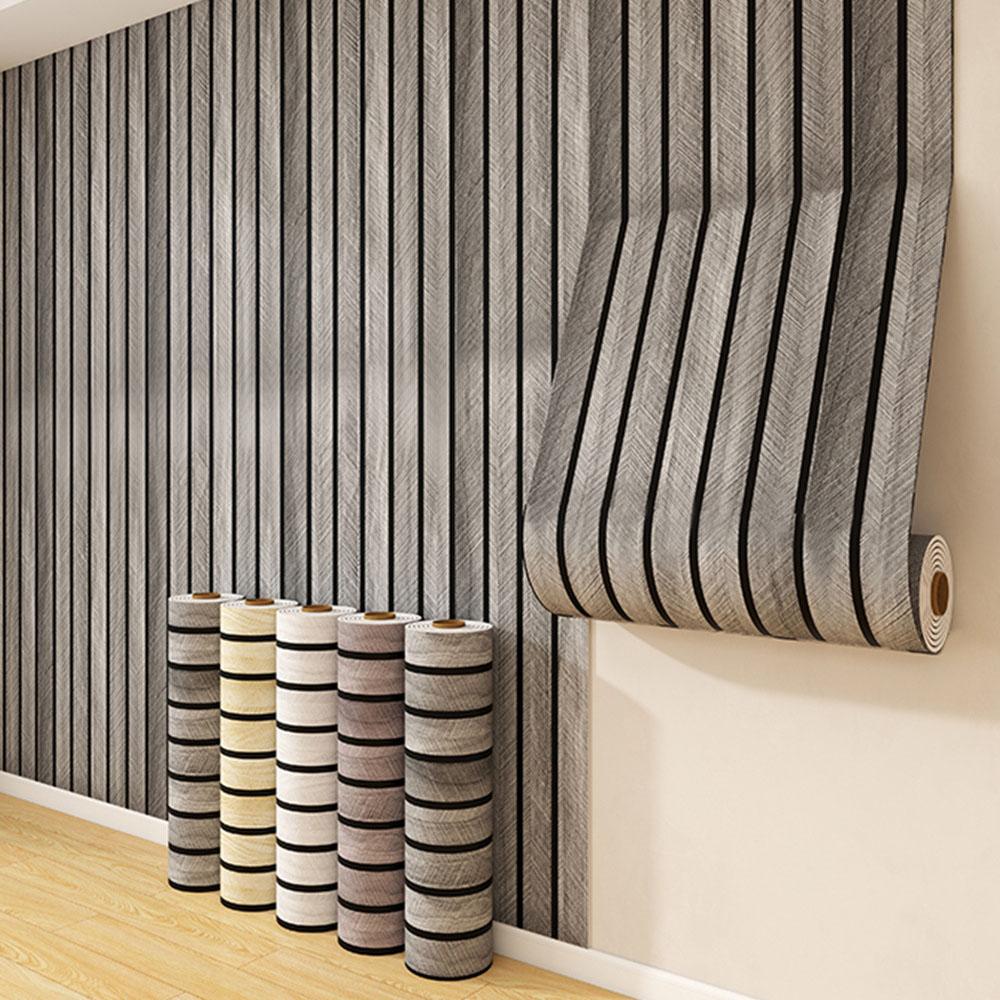 Thickened Faux Grille Self-Adhesive Fluted Panel Wallpaper Waterproof MoistureProof Home Accent Wall Renovation Sticker